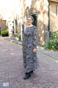 Jurk Sarah - zwart/wit