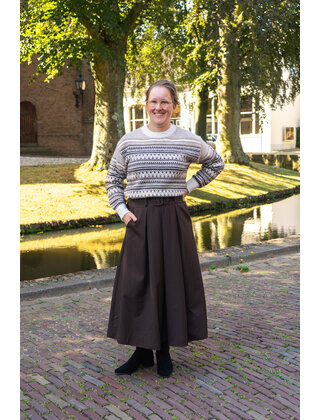 Trui Nora - patroon offwhite