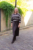 Rok Joanne - bruin satijn