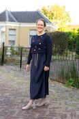Rok Joanne - donkerblauw satijn