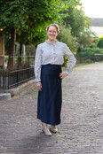 Rok Joanne - donkerblauw satijn