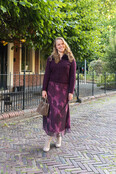 Rok Iris - bordeaux dessin mesh