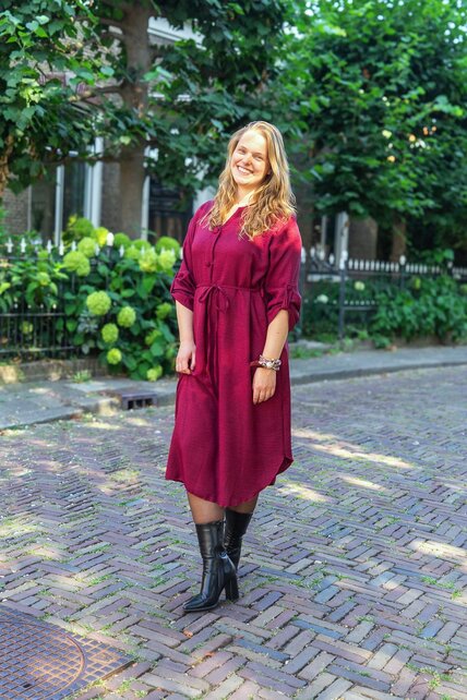 Jurk Marit - bordeaux