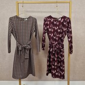 Jurk Amelia - print bordeaux