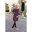 Jurk Amelia - print bordeaux