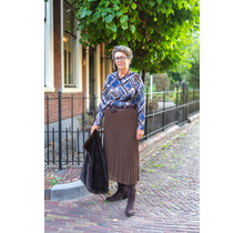 Rok plissé lang model - bruin