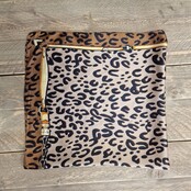 Sjaaltje vierkant - panterprint beige