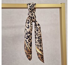 Sjaaltje vierkant - panterprint beige