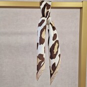Sjaaltje vierkant - panterprint groot/  beige-wit-bruin