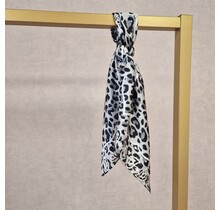 Sjaaltje vierkant - paisley print grijs-zwart