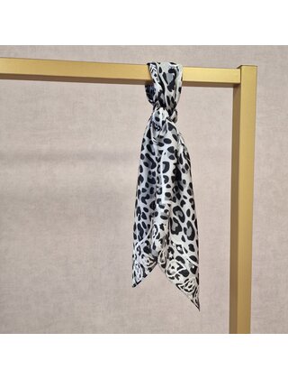 Sjaaltje vierkant - paisley print grijs-zwart