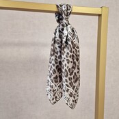 Sjaaltje vierkant - paisley print taupe