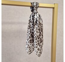 Sjaaltje vierkant - paisley print taupe
