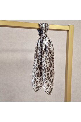 Sjaaltje vierkant - paisley print taupe