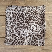 Sjaaltje vierkant - paisley print taupe