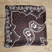 Sjaaltje vierkant - paisley print choco bruin
