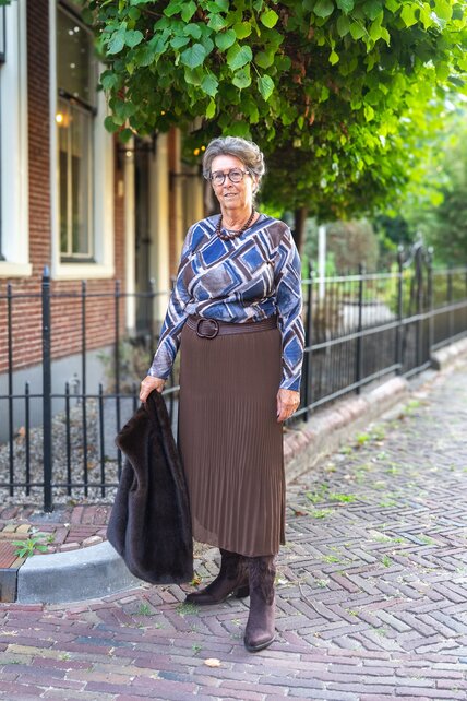 Shirt Hermine - blauw/bruin