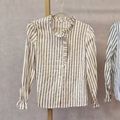 Blouse Esmee - bruin/offwhite