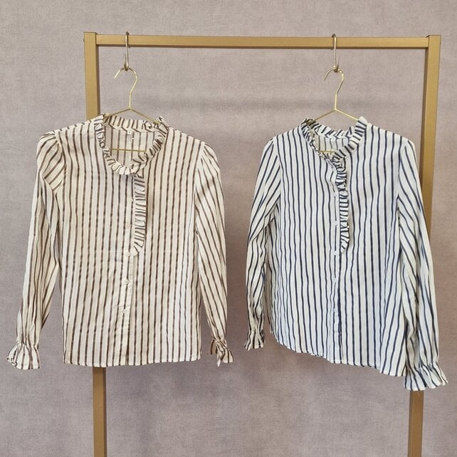 Blouse Esmee - bruin/offwhite