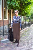 Shirt Hermine - blauw/bruin