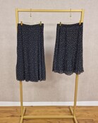 Rok plissé kort model - zwart/beige