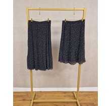 Rok plissé kort model - zwart/beige