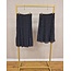 Rok plissé kort model - zwart/beige