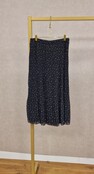 Rok plissé lang model - zwart /beige