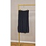 Rok plissé lang model - zwart /beige