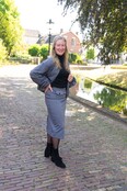 Rok Marie - zwart/wit/blauw