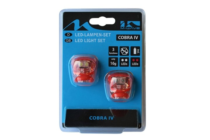 Fietsverlichting set Led Cobra Rood 1