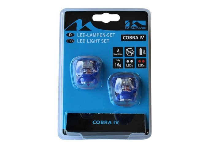 Fietsverlichting set Led Cobra Blauw 1