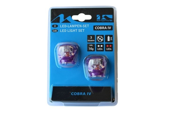 Fietsverlichting set Led Cobra Paars 1