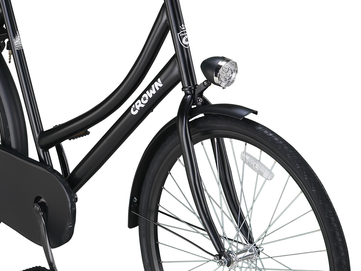Crown Moscow Omafiets 28 inch 58 cm Zwart | Fietsen4all.nl