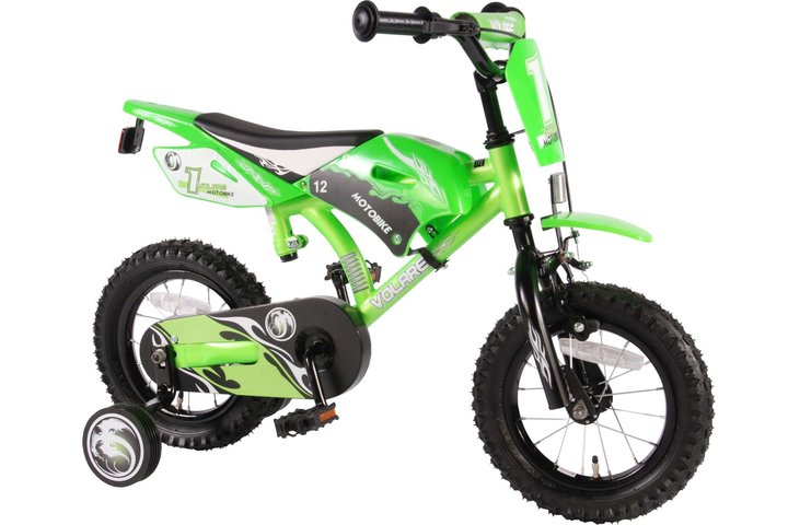 Volare Motorbike Kinderfiets Jongens 12 inch Groen 95% afgemonteerd 2