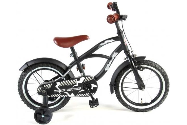 Volare Black Cruiser Kinderfiets Jongens 14 inch Zwart 95% afgemonteerd 1