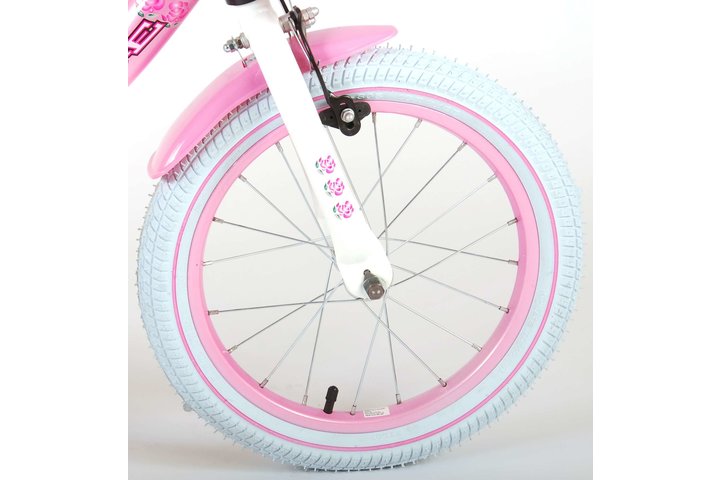 Volare Rose Kinderfiets Meisjes 16 inch Roze Wit 95% afgemonteerd 4