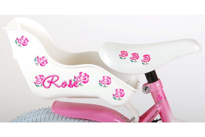 Volare Rose Kinderfiets Meisjes 16 inch Roze Wit 95% afgemonteerd 8