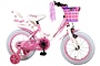 Volare Rose Kinderfiets Meisjes 14 inch Roze Wit 95% afgemonteerd 2 klein