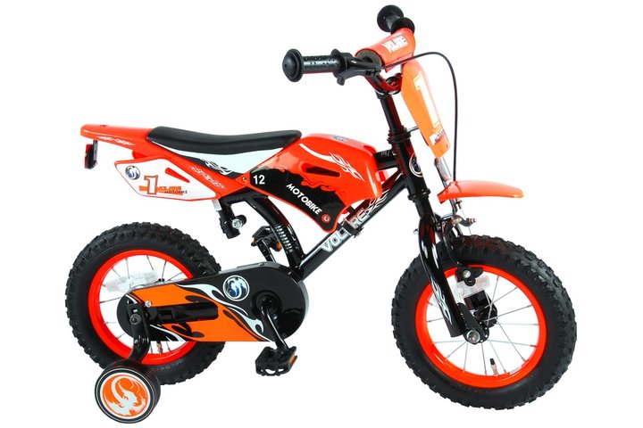 Volare Motorbike Kinderfiets Jongens 12 inch Oranje 95% afgemonteerd 2