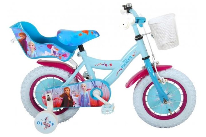 Disney Frozen 2 Kinderfiets Meisjes 12 inch Blauw/Paars 95% afgemonteerd 1