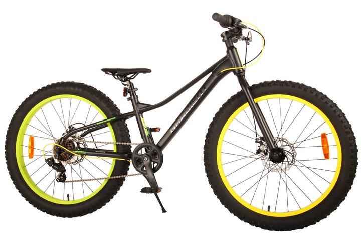 Volare Gradient Fatbike 24 inch Zwart/Groen/Geel 7v 2