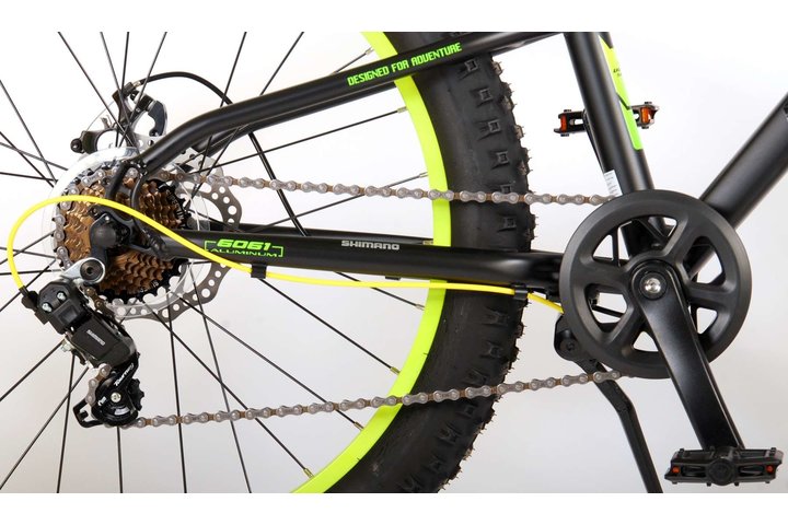 Volare Gradient Fatbike 24 inch Zwart/Groen/Geel 7v 6