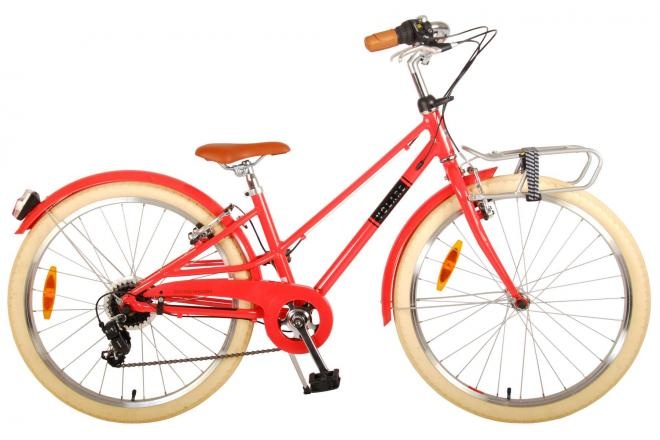 Volare Volare Melody Kinderfiets Meisjes 24 inch Pastel Rood 6 Versnellingen