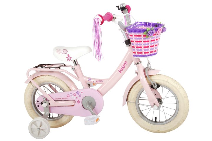 Volare Ashley Kinderfiets Meisjes 12 inch Roze 95% afgemonteerd 2