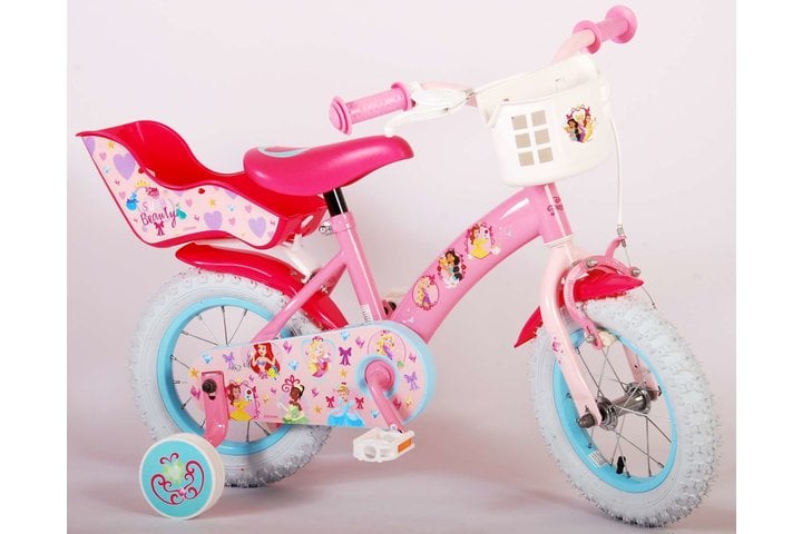 Disney Princess Kinderfiets Meisjes 12 inch Roze Poppenzitje 3