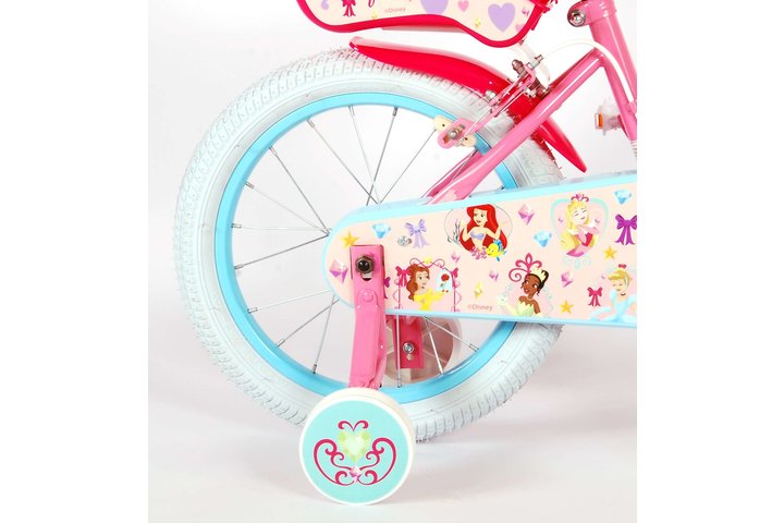 Disney Princess Kinderfiets Meisjes 16 inch Roze Blauw Twee Handremmen 4