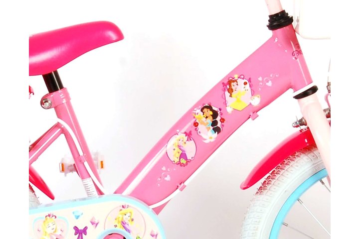 Disney Princess Kinderfiets Meisjes 16 inch Roze Blauw Twee Handremmen 7