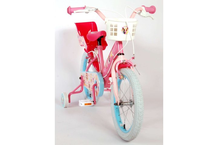 Disney Princess Kinderfiets Meisjes 16 inch Roze Blauw Twee Handremmen 10