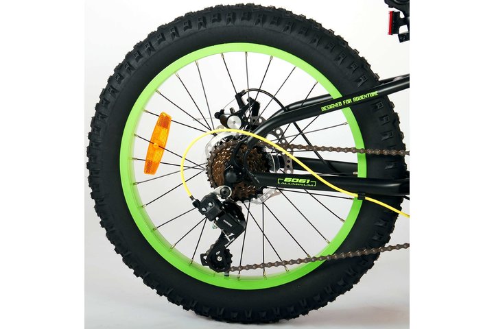 Volare Gradient Fatbike 20 inch Zwart/Groen/Geel 6v 3